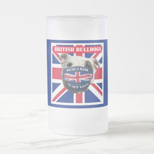 BRITISH BULLDOGS MATTGLAS BIERGLAS (Mittel)