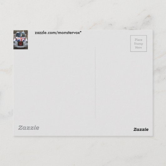 British Cab Postkarte (Rückseite)