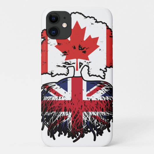 British Canadian Canada Tree Roots Flag Case-Mate iPhone Hülle (Rückseite)