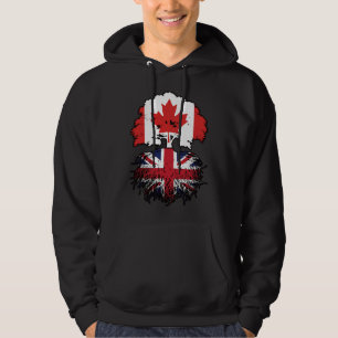 British Canadian Canada Tree Roots Flag Hoodie