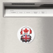 British Canadian Canada Tree Roots Flag Magnet (In Situ (Geschirrspüler))