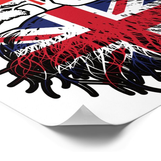 British Canadian Canada Tree Roots Flag Poster (Ecke)