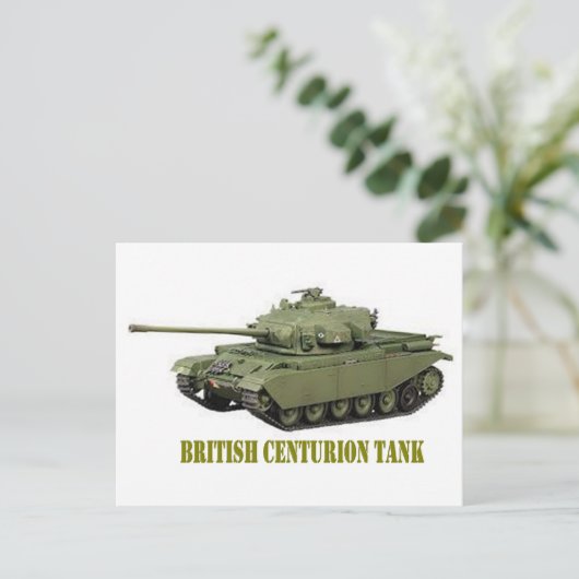 BRITISH CENTURION TANK POSTKARTE (Stehend Vorderseite)