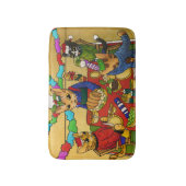 British Christmas Dinner Cats Badematte (Vorderseite Vertikal)