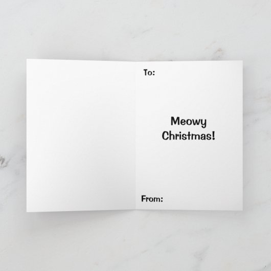 British Christmas Dinner Cats Karte (Innenseite)