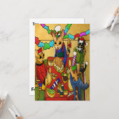 British Christmas Dinner Cats Karte (Vorderseite/Rückseite Beispiel)