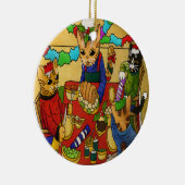 British Christmas Dinner Cats Keramik Ornament (Rechts)