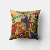 British Christmas Dinner Cats Kissen (Rückseite)