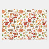 British Christmas Wrapping Paper Santa Claus Geschenkpapier Set (Vorderseite)