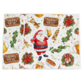 British Christmas Wrapping Paper Santa Claus Große Geschenktüte (Vorderseite)