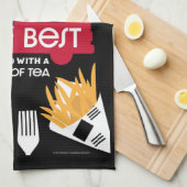 British Classic Fish and Chips Geschirrtuch (Viertel Falte)