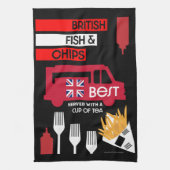 British Classic Fish and Chips Geschirrtuch (Vertikal)
