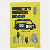 British Classic Fish and Chips Geschirrtuch (Vertikal)