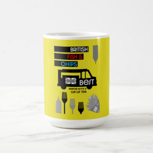 British Classic Fish and Chips Kaffeetasse