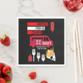 British Classic Fish and Chips Serviette (Beispiel)