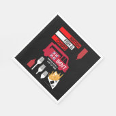 British Classic Fish and Chips Serviette (Ecke)