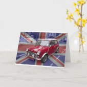 British Classic Mini-Auto Karte (Gelbe Blume)