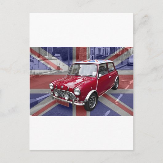 British Classic Mini-Auto Postkarte (Vorderseite)