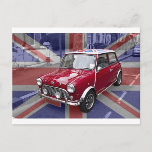 British Classic Mini-Auto Postkarte (Vorderseite)
