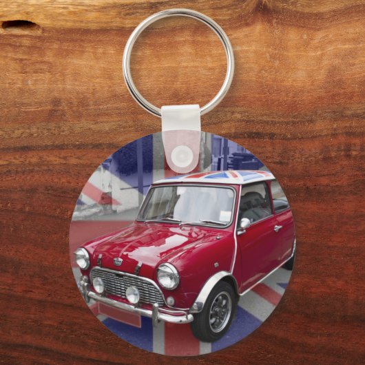 British Classic Mini-Auto Schlüsselanhänger (Vorderseite)