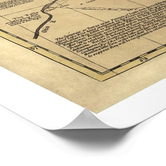 British Colonies America Map - 1771 Poster (Ecke)