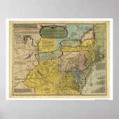 British Colonies America Map - 1771 Poster (Vorne)