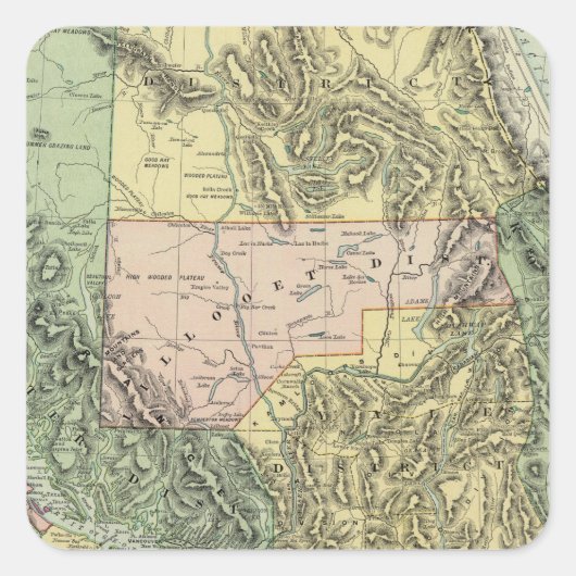British Columbia 2 Quadratischer Aufkleber (Vorderseite)