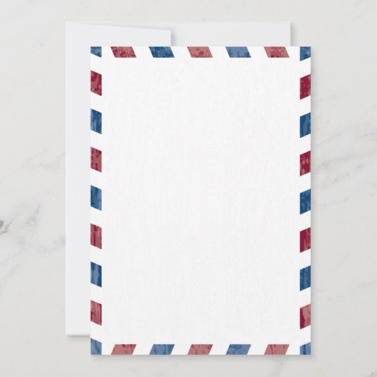 British Columbia Airmail Hochzeitseinladung Einladung (Rückseite)