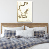 British Columbia Book Map Leinwanddruck (Insitu (Schlafzimmer))