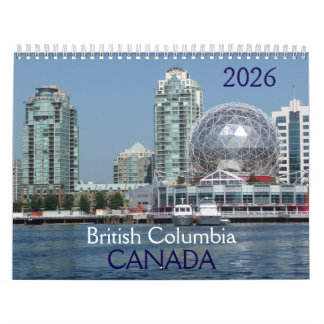British Columbia Canada 2026 Calendar Kalender