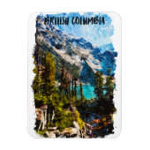 British Columbia Canada Mountain View Magnet (Vertikal)