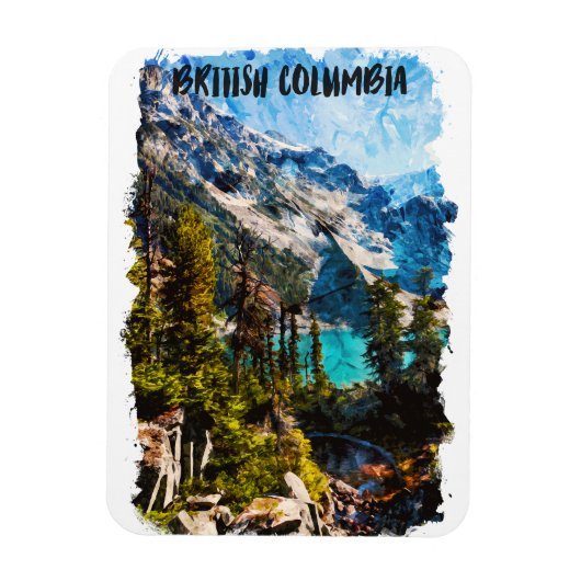 British Columbia Canada Mountain View Magnet (Vertikal)