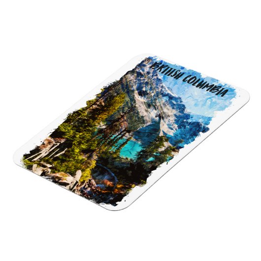 British Columbia Canada Mountain View Magnet (Linke Seite)