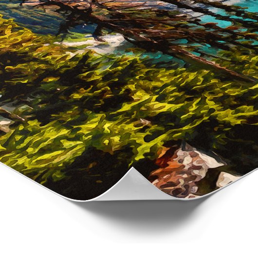 British Columbia Canada Mountain View Poster (Ecke)