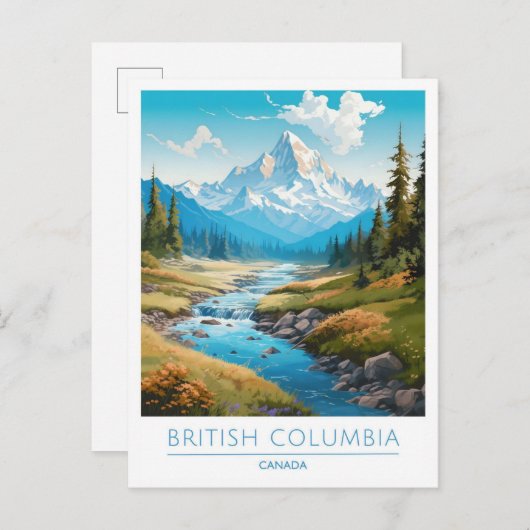British Columbia Canada Vintage Travel Postkarte (Vorne/Hinten)