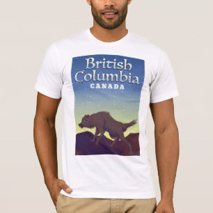 British Columbia Canada Wolf Poster T-Shirt