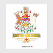 British Columbia COA Aufkleber (Blatt)