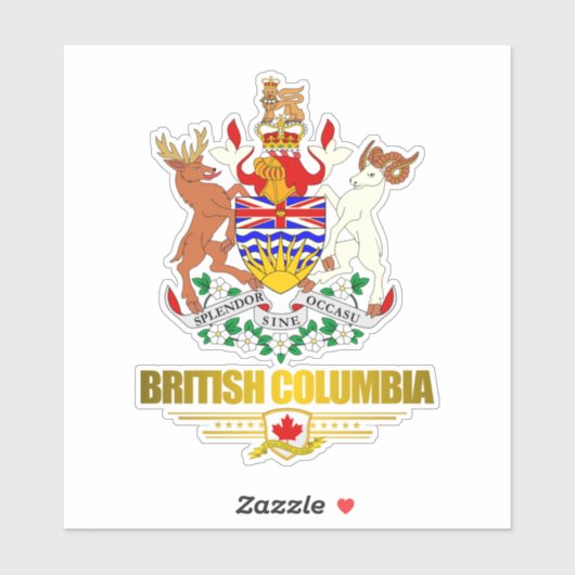 British Columbia COA Aufkleber (Blatt)