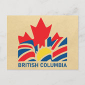 British Columbia Flag Canada Vintag Souvenirs Postkarte (Vorderseite)