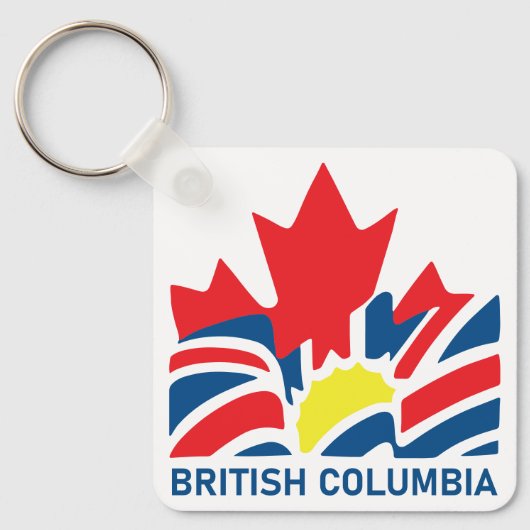 British Columbia Flag Canada Vintag Souvenirs Schlüsselanhänger (Vorderseite)
