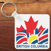 British Columbia Flag Canada Vintag Souvenirs Schlüsselanhänger (Vorderseite)