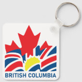 British Columbia Flag Canada Vintag Souvenirs Schlüsselanhänger (Rückseite)