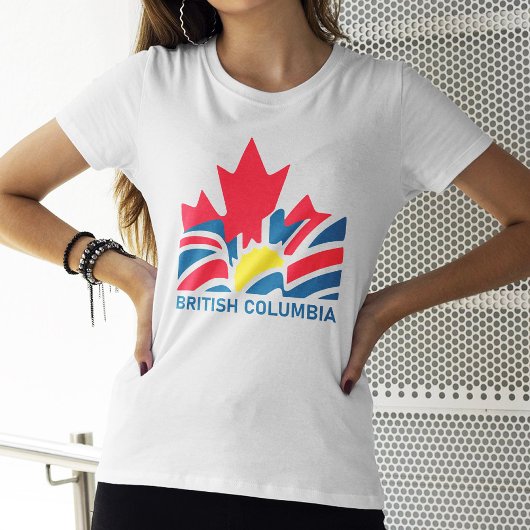 British Columbia Flag Canada Vintag Souvenirs T-Shirt