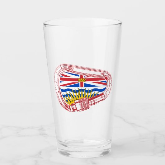 British Columbia Flag Klettern Carabiner Glas (Vorderseite)