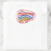 British Columbia Flag Klettern Carabiner Ovaler Aufkleber (Tasche)