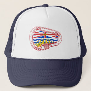 British Columbia Flag Klettern Carabiner Truckerkappe