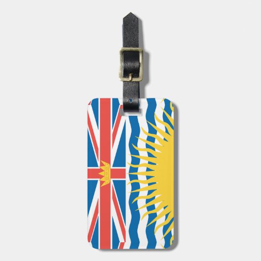 BRITISH COLUMBIA-Flagge Gepäckanhänger (Vorderseite vertikal)