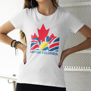 British Columbia-Flagge Kanada Vintage-Souvenirs T-Shirt