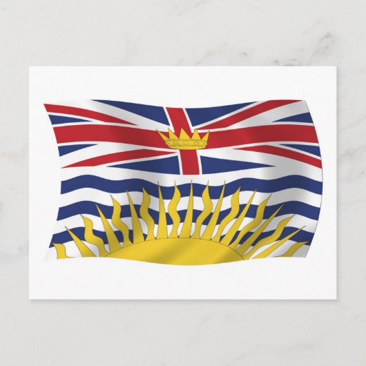 British Columbia Flaggen Postkarte (Vorderseite)
