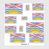 British Columbia Flags Graphic Aufkleber (Blatt)